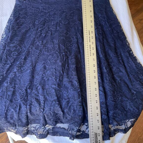 Muadress Women’s Short Sleeve Screw Neck Knee Length Lace Dress size 2XL, Blue - Picture 6 of 10